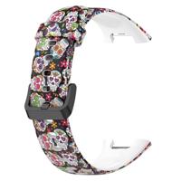 Siliconen bandje met print - Schedeltjes - Xiaomi Smart band 7 Pro - thumbnail