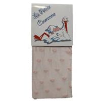 La Petite Couronne panty hartjes meisjes roze maat 68/74 - thumbnail