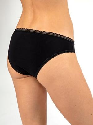 3-pack dames onderbroeken katoen - Basic Naomi slips - Zwart