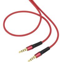SpeaKa Professional Jackplug 4-polig Audio Aansluitkabel [1x Jackplug male 3.5 mm - 1x Jackplug male 3.5 mm] 1.50 m Rood SuperSoft-mantel, Vergulde - thumbnail