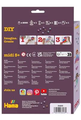 Hama Strijkkralen Midi 3D Prinsessen en Zeemeerminnen 2000 Stuks