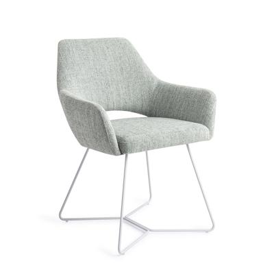 Jesper Home Eetkamerstoel 'Yanai' Beehive White, kleur Soft Sage