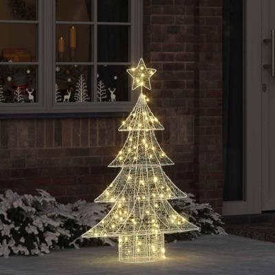 VidaXL Kerstboom met 100 led warmwit 120 cm acryl