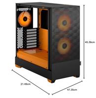 Fractal Design Pop Air RGB Orange Core TG Clear Tint - thumbnail