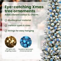 Kunstkerstboom met 300 LED Wit 240 cm PVC en Metaal en Plastic - thumbnail