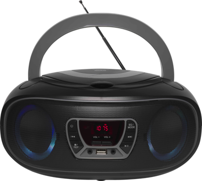 Denver TCL-212BT Radio/CD-speler VHF (FM) AUX, CD, USB, Bluetooth Sfeerverlichting Grijs