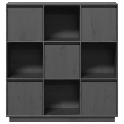 Hoge kast 110,5x35x117 cm massief grenenhout grijs Hoge kast 110,5x35x117 cm massief grenenhout grijs