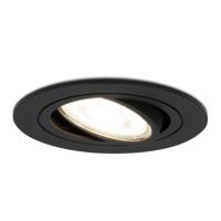 Miro LED inbouwspot - GU10 4 Watt 345 Lumen - 4000K Neutraal wit - Dimbaar - Rond - Kantelbaar - IP20 Voor binnen - Zwart - thumbnail