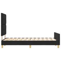 Bedframe met hoofdeinde Zwart 120 x 200 cm Stof - thumbnail