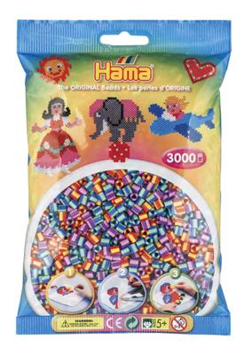 Hama strijkkralenmix gestreept (201-92), 3000st.