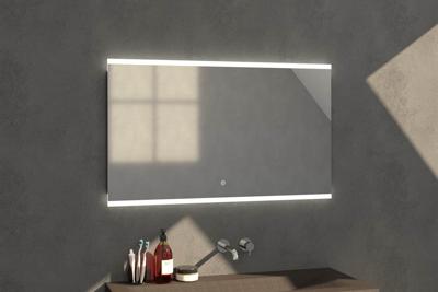 Brauer Jasper Spiegel - Rechthoekig - 120 cm - met Directe LED-Verlichting - Dimbaar - met Touchbediening