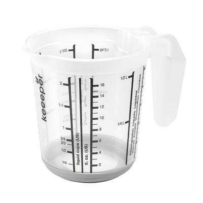 Keeeper maatbeker anti-slip 0,5l grijs