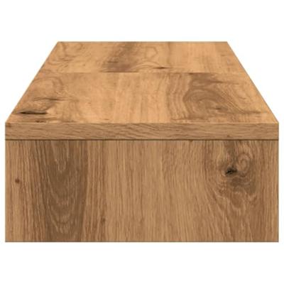 VidaXL Monitorstandaard verstelbaar 80x24x10,5cm hout artisanaal eiken VidaXL Monitorstandaard verstelbaar 80x24x10,5cm hout artisanaal eiken
