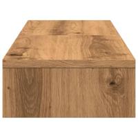 Monitorstandaard verstelbaar 80x24x10,5cm hout artisanaal eiken - thumbnail