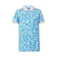 Petrol Industries polo van biologisch katoen blauw/wit - thumbnail