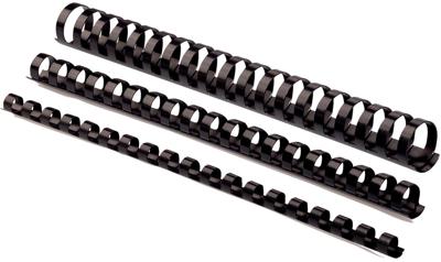 Fellowes bindruggen, pak van 100 stuks, 12 mm, zwart Fellowes bindruggen, pak van 100 stuks, 12 mm, zwart