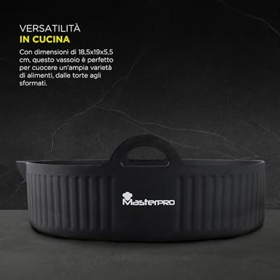 MasterPRO BGMP-7703 Bakvorm van siliconen, rond, 18,5 x 19 x 5,5 cm.