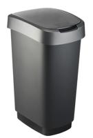 Rotho Twist Afvalbak 50L dark silver - thumbnail
