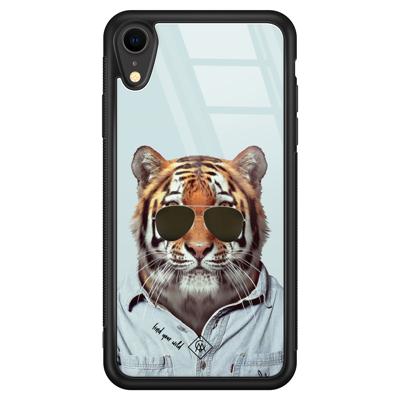 iPhone XR glazen hardcase - Tijger wild