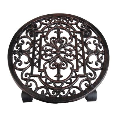 Esschert Design plantentrolley rond gietijzer 29,1 cm