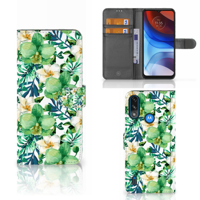 Motorola Moto E7i Power | E7 Power Hoesje Orchidee Groen - thumbnail