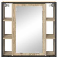 Badkamerspiegelkast Sonoma Eiken 60x16x60 cm Gemaakt van Geengineerd Hout - thumbnail