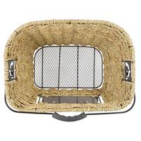 M-Wave Stuurmand gevlochten 35 x 25 x 26 / ø22 cm inclusief stuurhouder - thumbnail