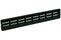 Nedco plintrooster - 458x75mm - zwart - kunststof - thumbnail