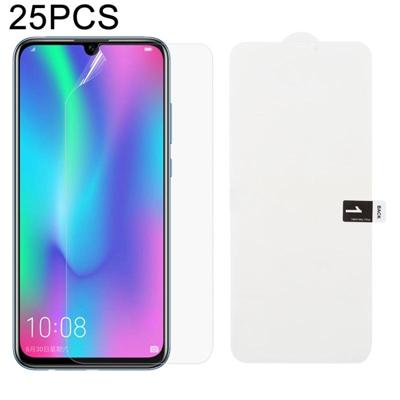 25 stuks zachte hydrogel film volledige dekking front beschermer met alcohol katoen + kraskaart voor Huawei Honor 10 Lite