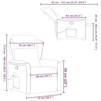 Massagestoel verstelbaar stof wijnrood - thumbnail