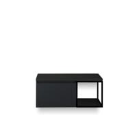 Frozen Badmeubelset 100 cm - Greeplijst in kleur - Zwart Frame - Wastafel Bovenblad Zwart Mat - thumbnail