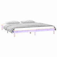 Bedframe LED massief hout 150x200 cm - thumbnail