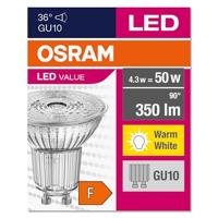 OSRAM HOMELIGHTING 4058075521681 LED-lamp Energielabel F (A - G) GU10 Reflector 4.3 W = 50 W Warmwit (Ø x h) 50 mm x 50 mm 1 stuk(s) - thumbnail