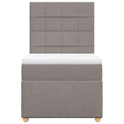 Boxspring met matras stof taupe 120x200 cm