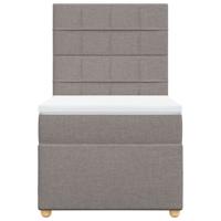 Boxspring met matras stof taupe 120x200 cm - thumbnail
