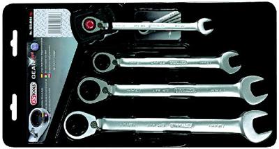 KS Tools 503.4604 5034604 Ringsleutel met ratelset Sleutelbreedte (metrisch) 10 - 19 mm