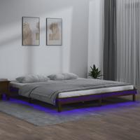 Bedframe LED hout honingbruin 120x190 cm - thumbnail