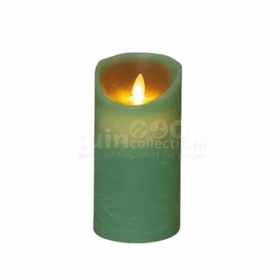 LED Kaars Wax Jade Groen 15cm