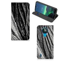 Book Wallet Case Nokia 1.4 Boomschors Grijs - thumbnail