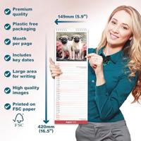 Pug Slim Calendar 2026 Dog Breed Slimline Calendar - 12 Month - thumbnail