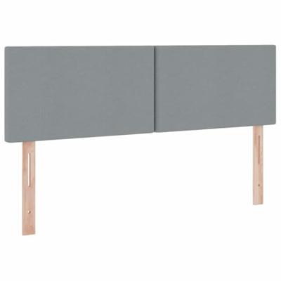 Opbergbed met matras Lichtgrijs 140 x 190 cm Bewerkt hout