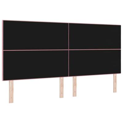 LED Hoofdbord met LED-striplichten Roze 200 cm Polyester