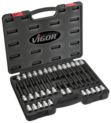 VIGOR doppenset "v1917" screwdriver insert sort. torx 32tlg. - thumbnail