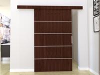 Schuifdeur CLOVIS 106 cm wengue - thumbnail