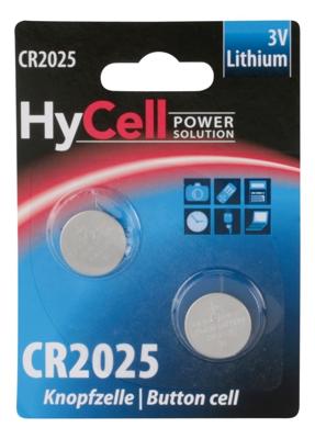 HyCell Knoopcel CR2025 3 V 2 stuk(s) 140 mAh Lithium CR 2025