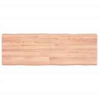 Tafelblad natuurlijke rand 120x40x(2-6)cm eikenhout lichtbruin - thumbnail