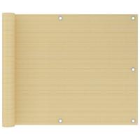 VidaXL Balkonscherm 75x300 cm hdpe beige - thumbnail