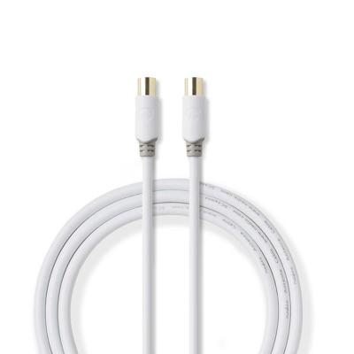 Nedis Coaxkabel | IEC Male | IEC Female | 100 dB | 2 m | Wit | 1 stuks - CSBW40015WT20 CSBW40015WT20
