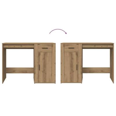 Bureau 100x49x75 cm bewerkt hout artisanaal eikenkleur Bureau 100x49x75 cm bewerkt hout artisanaal eikenkleur