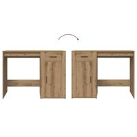 Bureau 100x49x75 cm bewerkt hout artisanaal eikenkleur - thumbnail